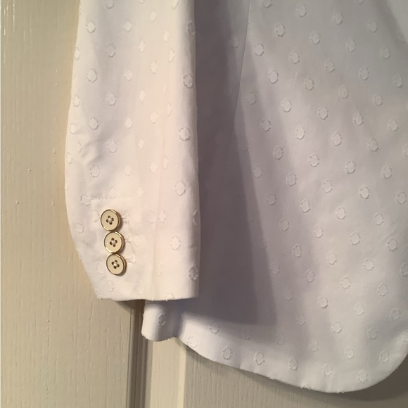 Blazer white size SP  WT 86$ tag by Rafaella button front /hanky. Cotton - Picture 5 of 15
